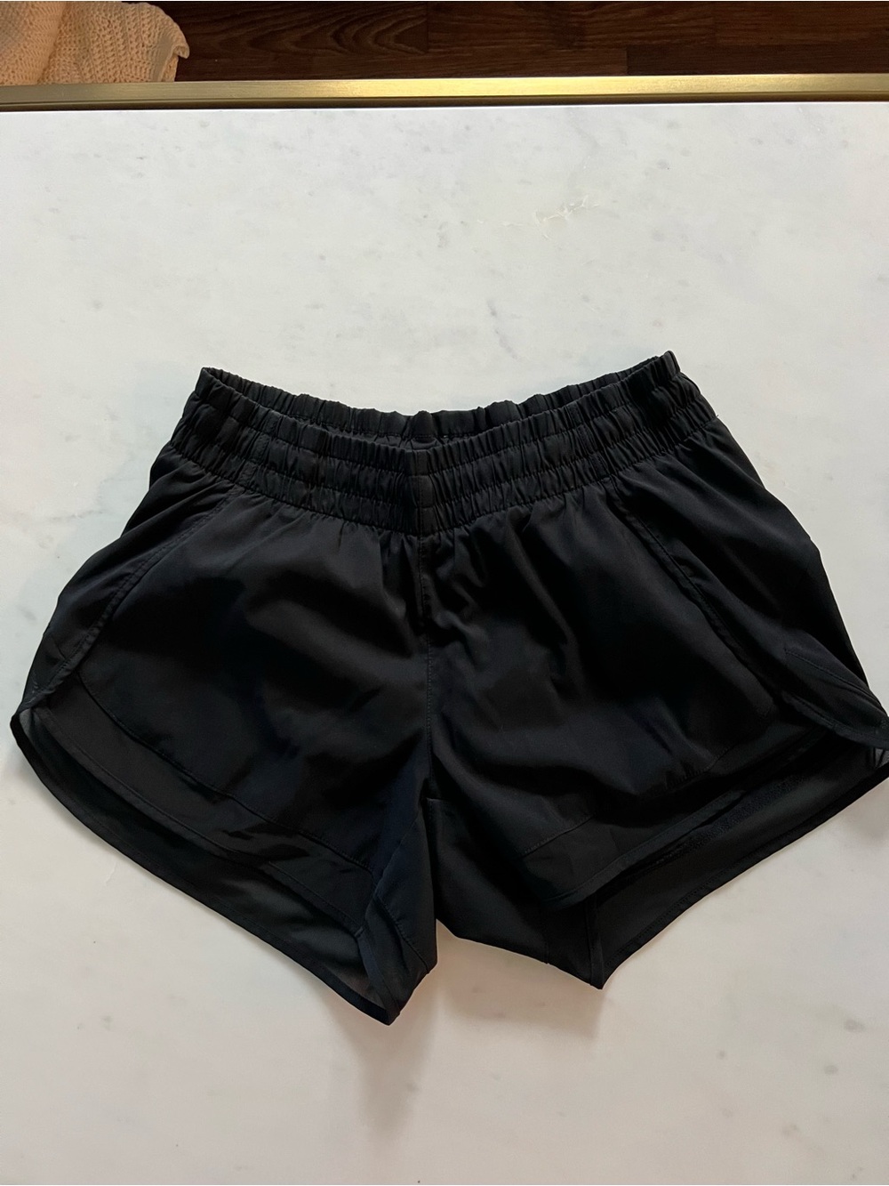 Athleta Black Athletic Shorts with Elastic Waistband
